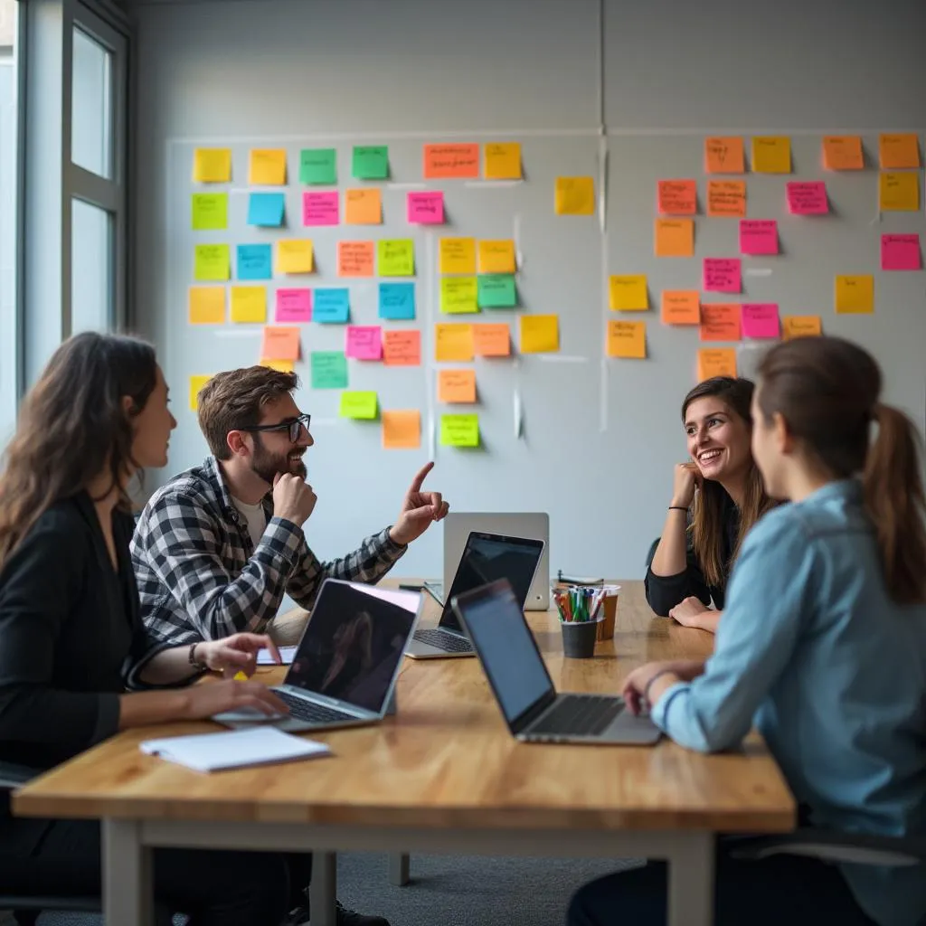 Illustration de personnes connectées par des lignes numériques